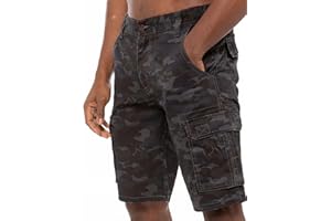 BRAND KRUZE Mens Shorts Cargo Combat Camouflage Summer Casual Cotton Half Pants