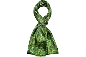Lorenzo Cana Herren Schal 100% Seide in harmonischen Gruen Toenen bedruckt doppellagig Seidenschal Seidentuch Maennertuch im Dandy Style 30 cm x 160 cm - 8914011