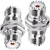 TUOLNK PL-259 Schottverbinder UHF Buchse auf UHF Buchse Koaxialadapter SO239 auf SO239 Mutter Schottplattenmontage Koaxialada