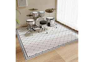 LZREXNVOFXG 120 x 70 cm Alfombrilla para Batería Electronica Alfombrillas de Tambor Alfombra Antideslizantes Antivibración Alfombrilla Insonorizada para Instrumentos Musicales Alfombra para Bateria Acustica