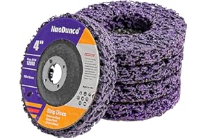 NuoDunco 5PCS Strip Discs Stripping Wheel 100mm 4inch Durable Poly Paint Removal Disc For Angle Grinder Clean and Remove Paint Coating Rust Welds Oxidation