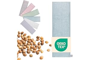 ‎FLORA FURORA Kirschkernkissen Mikrowelle GROß XXL 60x20 cm lang - OEKO TEX Körnerkissen für Nacken, Schulter, Rücken, Bauch | schadstofffreies Bio Traubenkernkissen Wärmekissen für Erwachsene - Blau