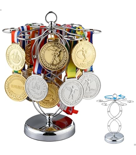 Enjoyard 360-Grad Drehbares Medaillenhalter,Medaillen Halter für 30 Enjoyard 360-Grad Drehbares Medaillenhalter,Medaillen Halter für 30