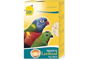 CéDé, Aliment Complet pour lori loriquet Lorifood 1 kg, Nourriture pour Oiseaux, Aux œufs Frais, Contient des protéines de qualité supérieure, Plein de vitamines