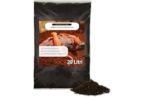AGRI-CULTURA ® | Fibra di Cocco per Rettili 【20 Litri】 | Substrato Naturale Ideale per Terrario per Tartarughe di Terra, Rettili, Anfibi, Invertebrati | Alta capacità Assorbente.