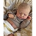 Zero pam 18 inch Realistic Reborn Baby Dolls Boy Silicone Full Body, 45 cm Real Life Sleeping Toddler Newborn Baby Doll That Looks Real Anatomically Correct Platinum Babies Doll Toys for Kids