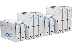 CLÉMENTINA FROG Boite à Archive en Carton Ondulé, Blanches, Lot de 10, Blanc, Unique