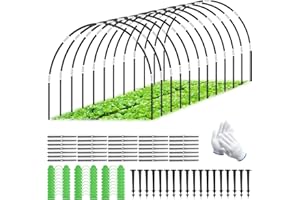 SDLDEER Pflanztunnel Bögen, 50 PCS Folientunnel für Hochbeet Abnehmbar, DIY Pflanztunnel Bögen für Hochbeet, Tunnelbögen Hochbeet, Gewächshaus Tunnel für Garten Zeile Abdeckung Pflanzen Obst Gemüse