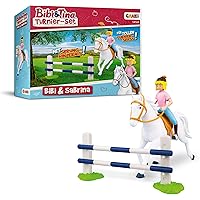 CRAZE BIBI & TINA Turnierset mit Reiterin Pferd Bibi und Sabrina inkl. Reitzubehör Spielfiguren zum Sammeln 14165