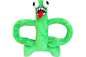 SUPER JAKES Rainbow Friends Peluche Juguete Night Verde Plush Horror Game Muñeco Regalos de Acción Gracias Halloween Navidad para Niños y Fanáticos los Juegos Stuffed Doll (Verde)