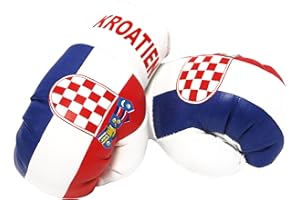 SPORTFANSHOP24 Mini Boxing Gloves 1 Pair of Croatia, Miniboxhandschuhe e. G. For Car Rear View Mirror