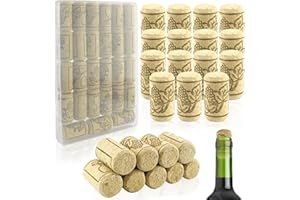 BINYI Weinkorken Korken zum Basteln Korkstopfen Bastelkorken Flaschenkorken Naturkorken Sektkorken Wine Cork Stopper für Weinbierflasche Basteln Dekorieren DIY 27 Stück (20 * 38mm)