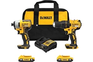 DEWALT - 20V MAX Power Tool Combo Kit, Cordless Power Tool Set, 2 Tools with 2 Batteries and Charger Included (DCK277D2)