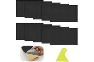 YFLeomry 10 Stück Kunstleder Selbstklebend 10x20cm Lederflicken Selbstklebend, Verschleißfest und Kratzfest, Leder Reparatur Set für Leder Reparatur und Renovierung(Schwarz)