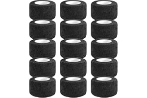 BILGETA Samoprzylepna taśma bandażowa, 15 rolek, 2,5 x 4,5 m, dla psów, koni, zwierząt domowych, elastyczne, spójne bandaże na nadgarstek, skręcenia kostki i obrzęk