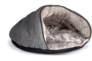 SMELL & SMILE Cueva Gato Cama Gato pequeños Carpa para Gatos Saco de Dormir para Mascotas Saco Manta Colchoneta Gatos pequeños Nido Cueva Casa (Color Aleatorio)