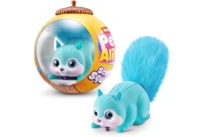 Pets Alive Scurry'n ekorre (blå) av ZURU – interaktiv robotleksak, rörlig ekorre med realistiska rörelser och ljud, åldrarna