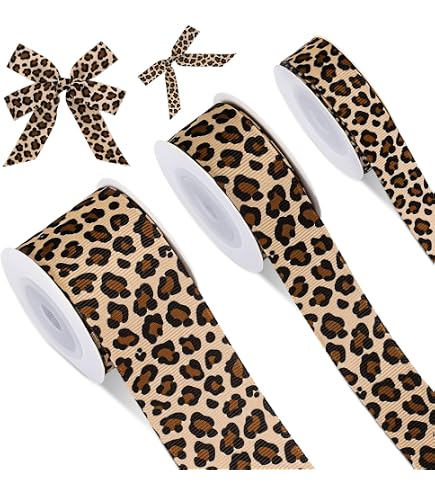 Samtband Mit Drahtrand, Leopardenmuster, 6,3 Cm Breit, 9,1 M Lang – Für Deko, Schleifen & Basteln