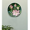 JIKRAA® Pichwai Wall Art Ceramic Designer Wall and Table Top Plate with Stand and Hook, Decorative Wall Plates for Living Room, Home, Restaurants and Office