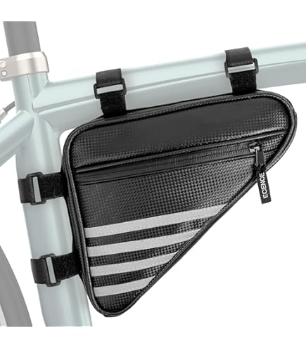 Borsa Triangolare Per Batteria Ebike Impermeabile | Tessuto Oxford 1680D | Con Foro Passacavo E Cinghie Regolabili | 39x34x26 Cm