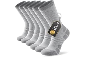 Alaplus Calzini Trekking in Lana Merino, Caldi Calzini Cotone Calze per Donna Uomo,Sportivi Calze Anti Vesciche per Escursionismo Trail, 3 paia