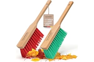 ‎HAUSFELDER Hausfelder Handfeger 2er Set, Handbesen, Kehrbesen für Garten & Outdoor, mit harten Kunststoffborsten, Kleiner Besen für draußen