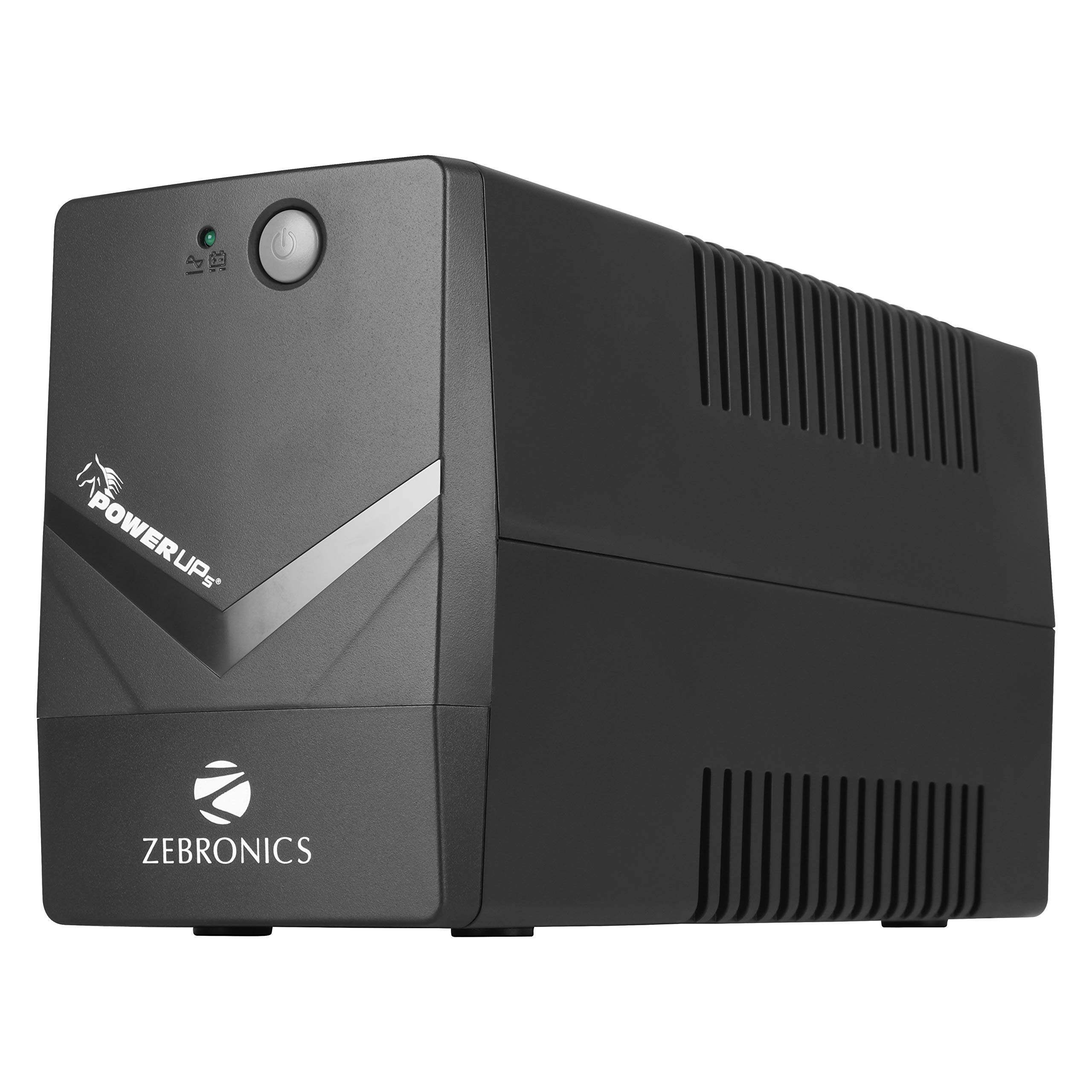 Zebronics U1201 UPS 1000VA/600W (1KVA) Line Interactive UPS for Personal Computers, Desktop PCs, Laptops, Routers, Networking Devices and Gaming Consoles (Black)