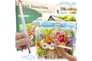 QUOKKA Lot de 10 Activités Peintures à l’Eau pour Alzheimer Seniors – Activités Manuelles avec Souvenirs de la Ferme – Jeux Cognitifs Alzheimer - Cadeau pour Personnes Âgées Atteintes de Démence