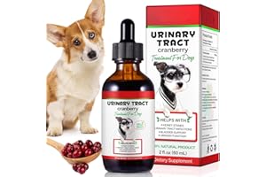 AUOIUOY Hundeurin Trakt Infektion Behandlung Tropfen,Hund UTI Heil Tropfen Mit Cranberry Extrakt Unterstützt Blase, Nierenstein, Prävention Von Inkontinenz Bei Harnversorgung Gesundheit Für Hunde (1 Flaschen)