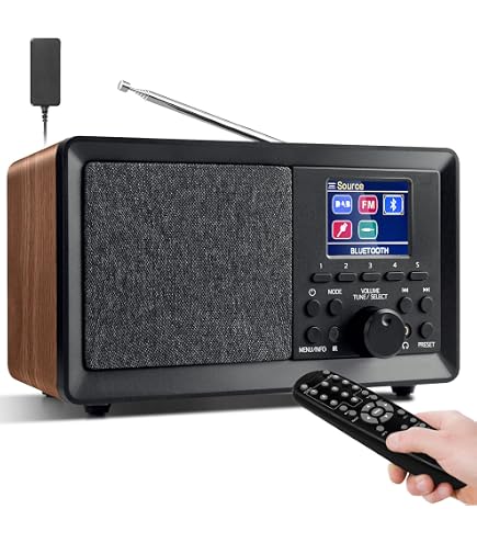 Audizio Genua Radio Dab+ Bluetooth 5.0 - Noyer, Écran | WhichOne Audizio Genua Radio Dab+ Bluetooth 5.0 - Noyer, Écran | WhichOne