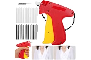 HuiJuKeJi Mini Stitch Gun Tagging Gun Kit for Clothing Mini Fine Stitch Gun for Clothes Quilting Sewing Hemming,Stitchy Quick Clothing Fixer with 2 Needle,1500 Black&1500 White Fasteners