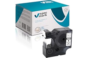 specmark Compatible avec DYMO D1 45803 Ruban encreur Noir sur blanc 19 mm x 7 m Compatible avec DYMO D1 pour imprimante LM Label-Manager LP LW Label-Writer DUO