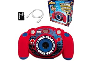 Lexibook, Spider-Man, Appareil Photo 4-en-1 pour Enfants, Fonction Photos et vidéos, Jeux, Carte SD de 32Go Incluse, DJ080SP