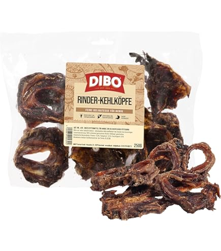 DIBO runderlong, zak van 250 g, kleine natuurkauwsnack of lekkernijen voor tussendoor, hondenvoer, kwaliteitskauwartikelen zonder chemicaliën DIBO