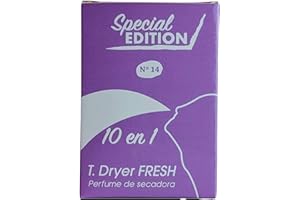 T.DRYER FRESH Dryer FRESH - Toallitas secadora perfumadas - Suavizante antitabaco perfumador de ropa duradero - Desodorizante profesional de ropa limpia - Perfume quita olores tejidos - Olor a Vernel (100 lavados)