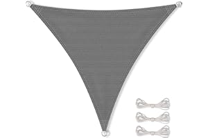 CelinaSun żagiel cienia przeciwsłoneczny z HDPE odporny na warunki atmosferyczne oddychający liny mocujące trójkąt równoboczny 4 x 4 x 4 m antracyt