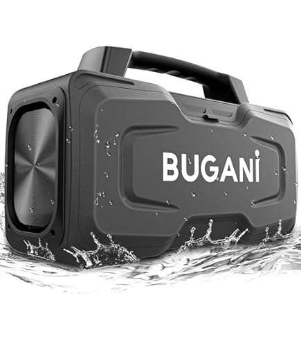BUGANI Boost Max 240W Portable Bluetooth Speaker, 16 Hours Playtime, Super Powerful Speaker With Subwoofer, Supports AUX/USB/Power Bank, Speaker