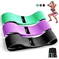 Fitnessbänder Stricken, Resistance Bands Widerstandsbänder, Yogagürtel Rutsch & Schweißfest, Gymnastikgürtel, Hüft, Beintrain