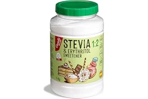 Édulcorant Stevia + Erythritol 1:2 | 1g = 2g de Sucre | Substitut de Sucre 100% Naturel - 0 Calories - 0 Indice Glycémique - Keto et Paleo - 0 Glucides - Non-OGM - Castello since 1907-1 kg
