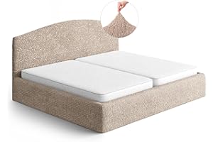 ‎PAULATO BY GA.I.CO. PAULATO Cover for King Size Bed Over the Headboard and Base Frame, Cover for Box Spring Beds 180-220 cm, Microfibre, Bi-Elastic, Scratch-Resistant and Machine Washable Fabric, Made in Italy