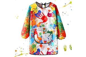 Wasserdichter Malkittel Für Kinder 2-12 Jahre - Mit Ärmeln & Taschen