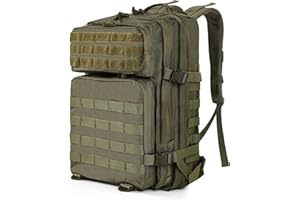 TAN.TOMI Taktischer Rucksack, 45L Militär Rucksack, Outdoor Rucksack, Travel Backpack, Tactical Backpack mit Klettverschluss, Bundeswehr Rucksack Geeignet für Reisen, Outdoor-Abenteuer