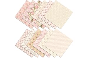 JODSEN 24 Sheets Floral Scrapbook Paper Scrapbooking Supplies Assorted Scrapbook Paper for Crafters Scrapbookers DIY Enthusiasts Card Makers Artists Journalers Teachers Students Kids Hobbyists (F)