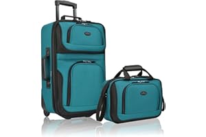 U.S. Traveler Rio - Juego de Equipaje de Mano expandible de Tela Resistente