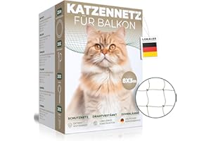 WOOWOOD Siatka dla kota na balkon, dodatkowo wzmocniona drutem, siatka dla kota na balkon, bez wiercenia, siatka dla kota wzmocniona drutem, siatka dla kota na balkon, siatka dla kota na okno, siatka