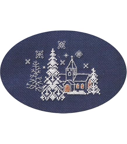 Bothy Threads Kreuzstich-Set 'Schneeflockenbaum' – Grußkarte Zum Selbersticken, 9x13,3 Cm, Inkl. Material (DWCDX54)