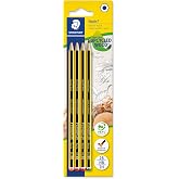 STAEDTLER 120-S BK4D &ndash; Pack of 4 Pencils Different Graduation | Durable sketch pencils in assorted grades &ndash; recycled wood, no