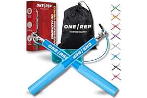 ONE REP Comba Crossfit Profesional de Aluminio - Speed Jumping Rope - Jump Combas Fitness con Rodamientos y Mango Antideslizante, Jump Rope, Cuerda Saltar, Jumping Boxeo. Para Mujer, Hombre