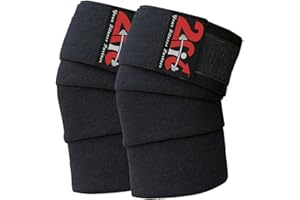2FIT YOUR FITNESS PARTNER 2Fit Knee Wraps Weight Lifting Elasticated Bandage Straps Knee Guard Support Knee Wrap for Squat Power-lifting Gym Workout