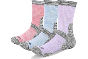 KOOOGEAR Womens Ladies Walking Hiking Socks Anti Blister Cushioned Thermal Sports Work Socks 3-7 Multipack Winter Thick Warm Cotton Non Slip Outdoor Trekking Athletic Socks